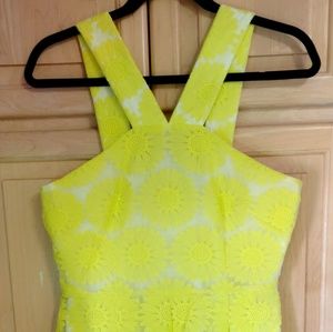 Cremieux Yellow Floral Dress Size 4